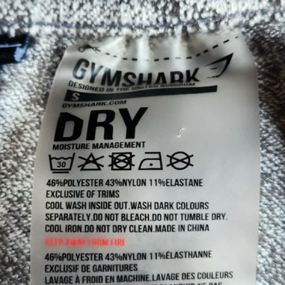 Grey Gymshark cropped long sleeve top - Picture 4 of 4